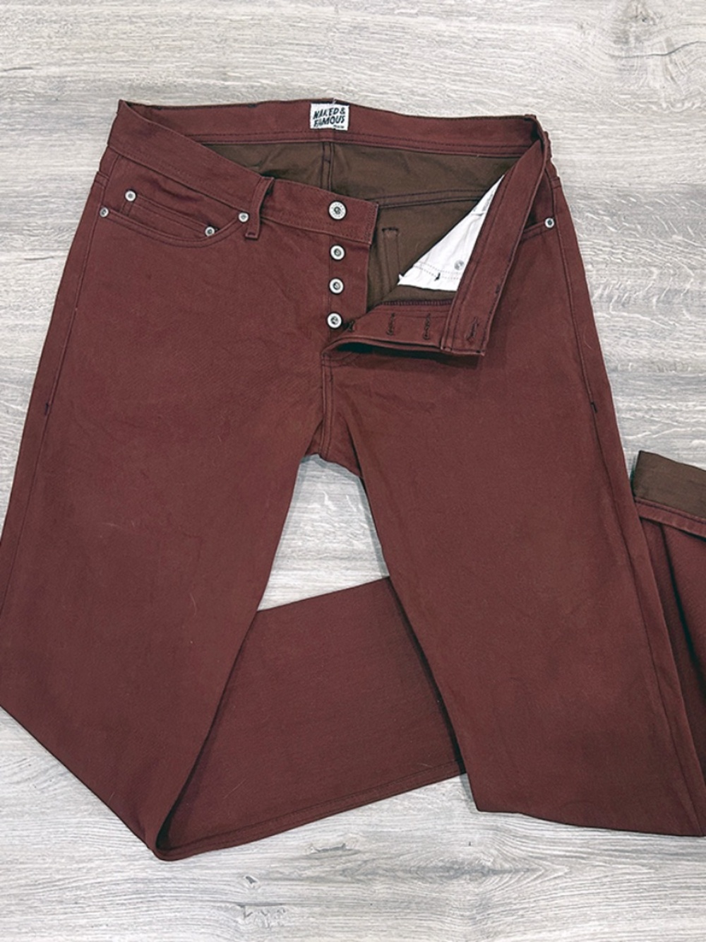 Naked & Famous Pomegranate Selvedge